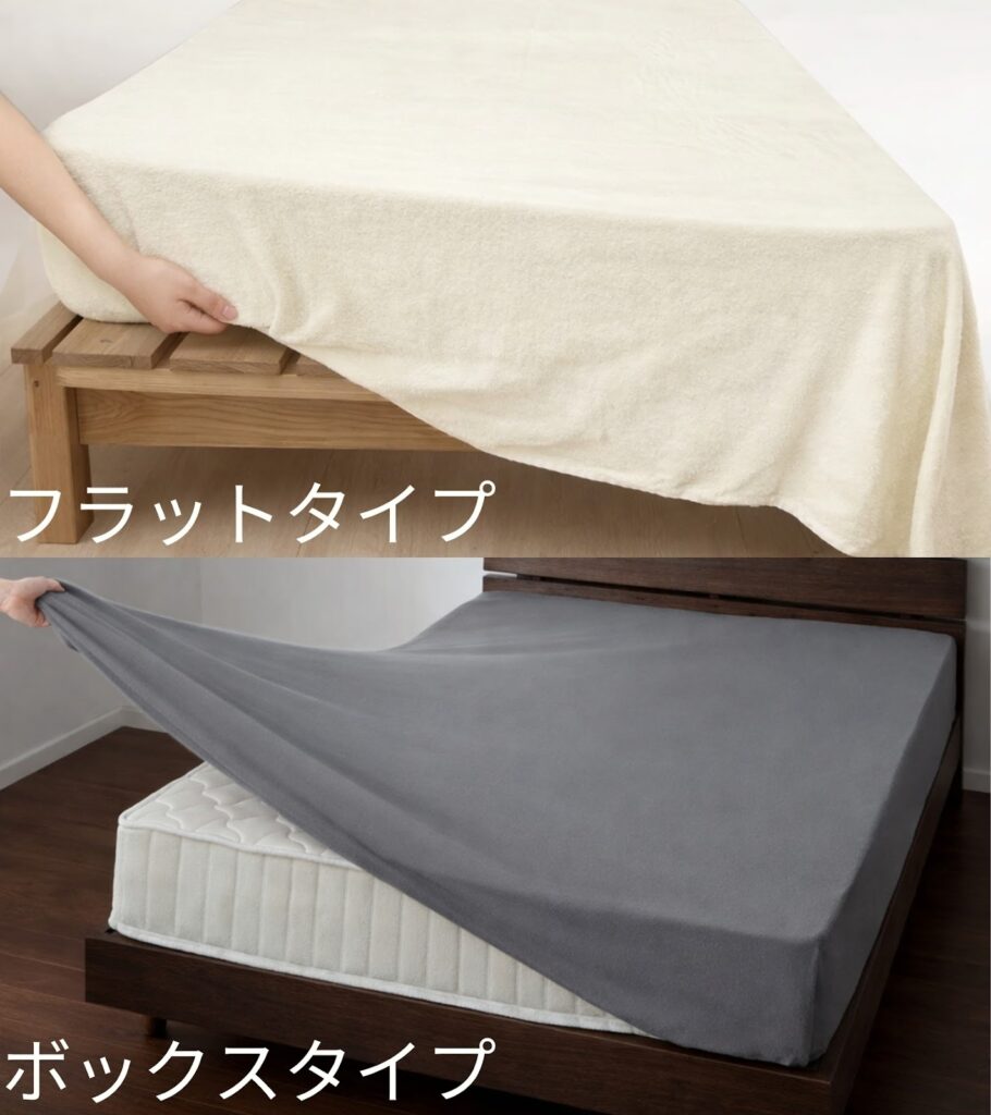 フラットタイプ・ボックスタイプの比較オリジナル図